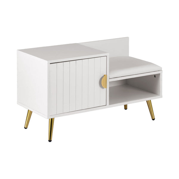 Artiss Shoe Rack Cabinet Bench 6 Pairs White Artiss