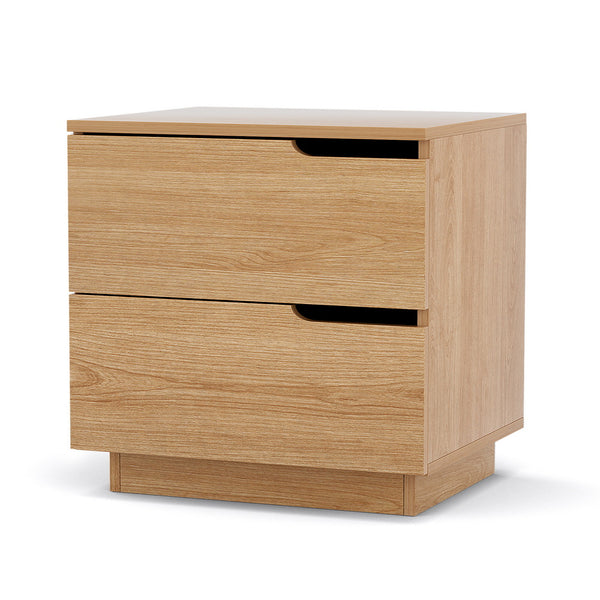 Artiss Bedside Table 2 Drawers Nightstand Pine Awezingly