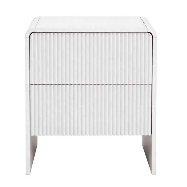 Artiss 2x Bedside Table 2 Drawers - Beige Awezingly