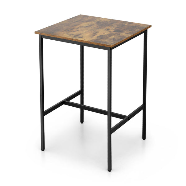 Artiss Bar Table Counter Kitchen Dining Desk Pub 60x92cm Vintage Metal Walnut Artiss