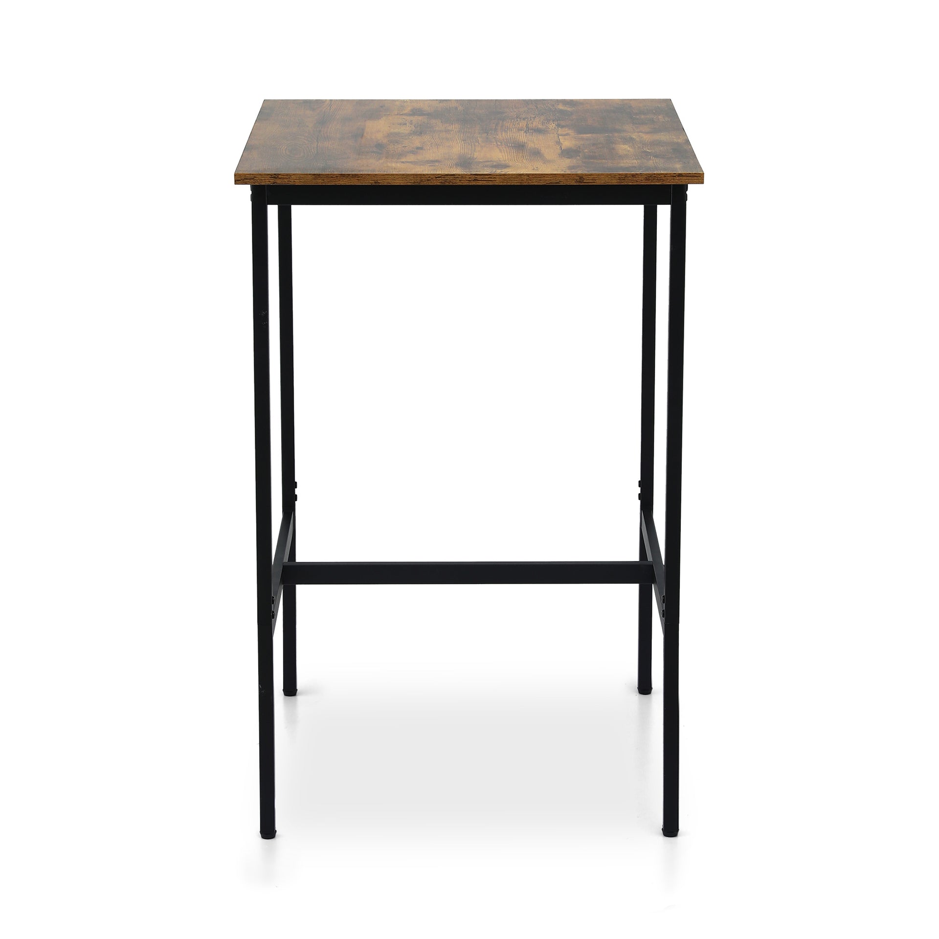 Artiss Bar Table Counter Kitchen Dining Desk Pub 60x92cm Vintage Metal Walnut Artiss