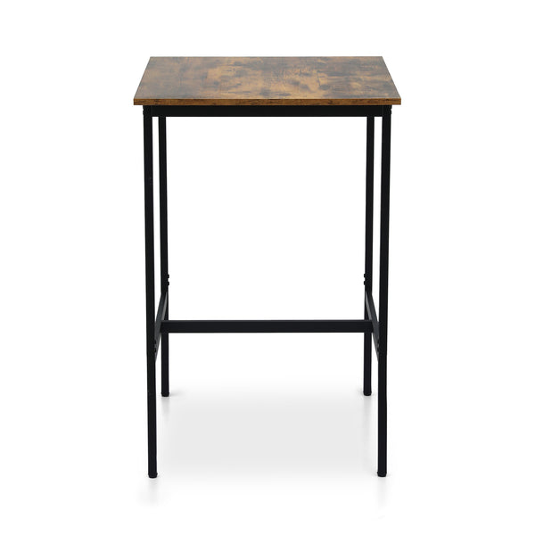 Artiss Bar Table Counter Kitchen Dining Desk Pub 60x92cm Vintage Metal Walnut Artiss