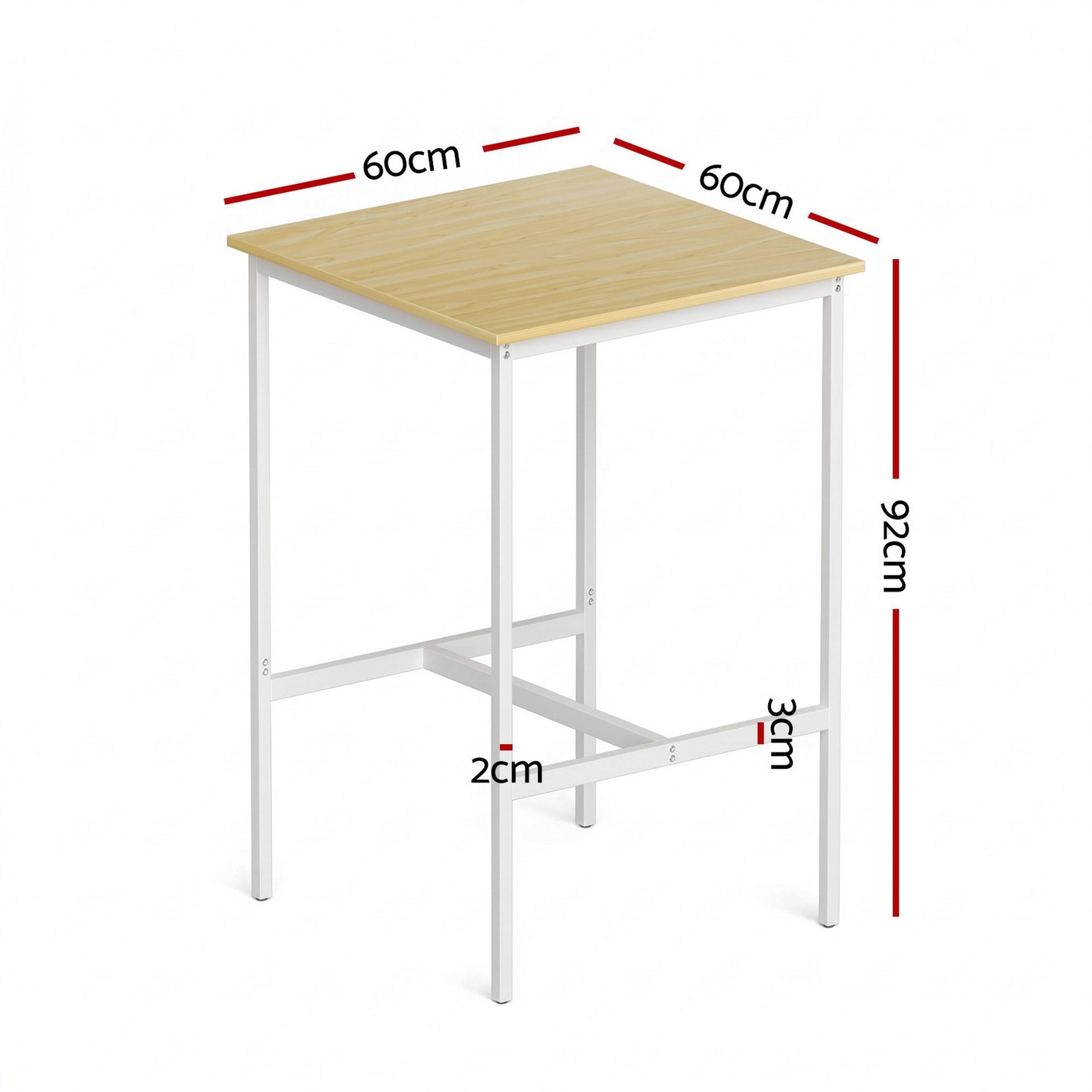Artiss Bar Table Counter Height Kitchen High Dining Desk Pub 60x92cm Modern Pine Awezingly