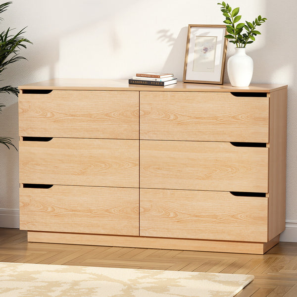 Artiss 6 Chest of Drawers Dresser Table Pine Awezingly