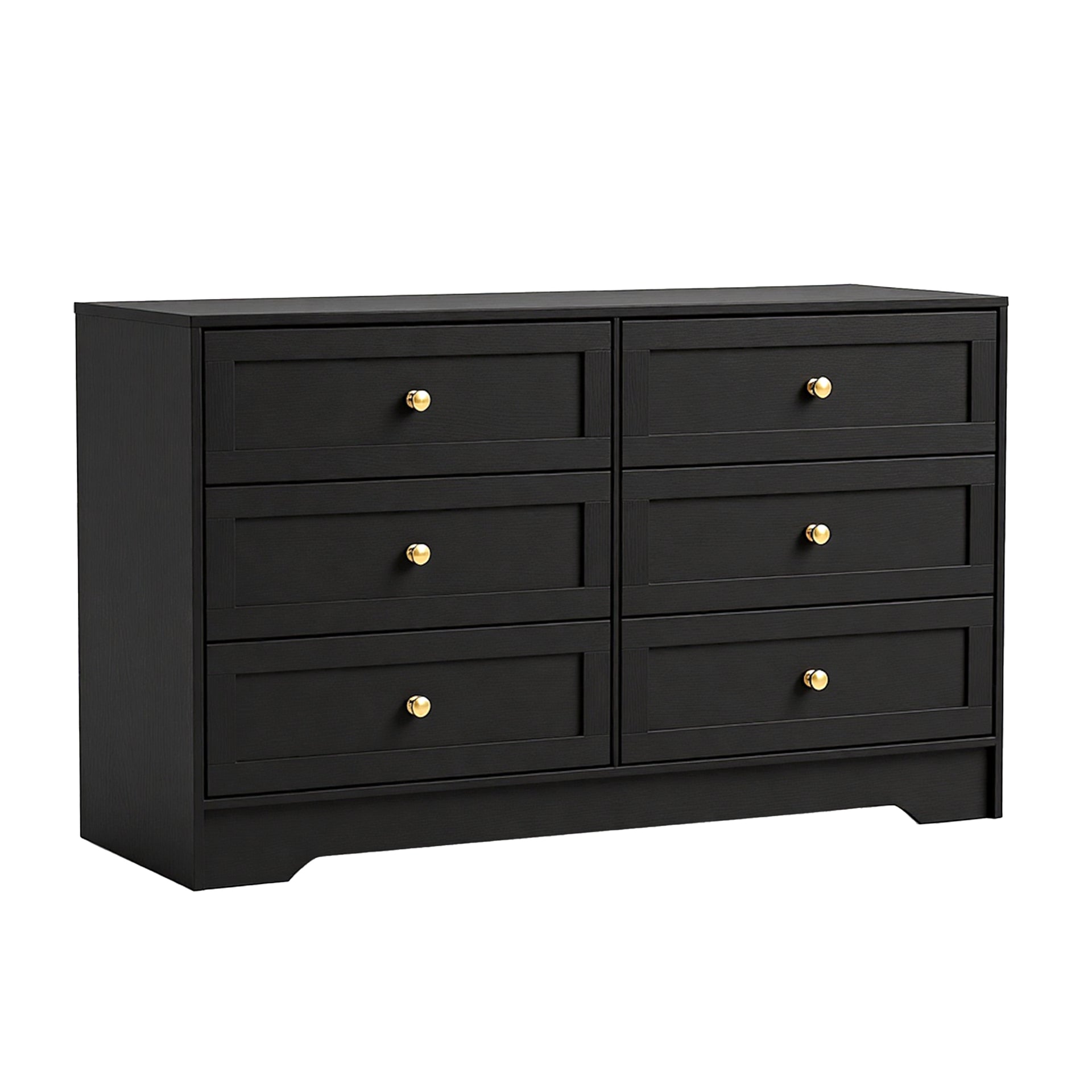 Artiss 6 Chest of Drawers Tallboy Cabinet - LEIF Black Awezingly