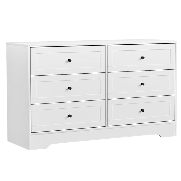 Artiss 6 Chest of Drawers Cabinet Dresser Table Tallboy Storage Bedroom White Artiss