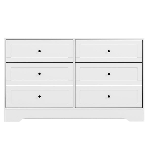Artiss 6 Chest of Drawers Cabinet Dresser Table Tallboy Storage Bedroom White Artiss