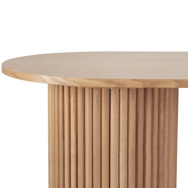 Artiss Coffee Table Oval 100CM Pine Samuel Artiss