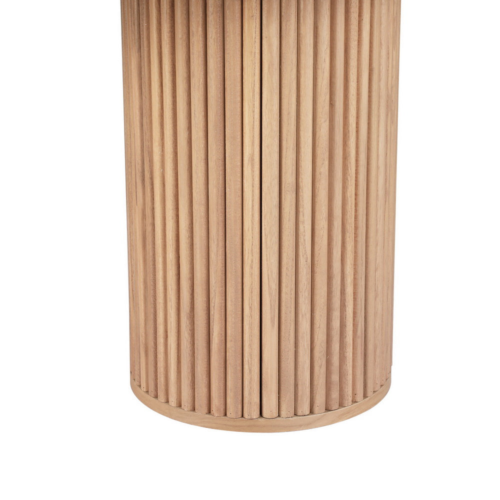 Artiss Coffee Table Oval 100CM Pine Samuel Artiss