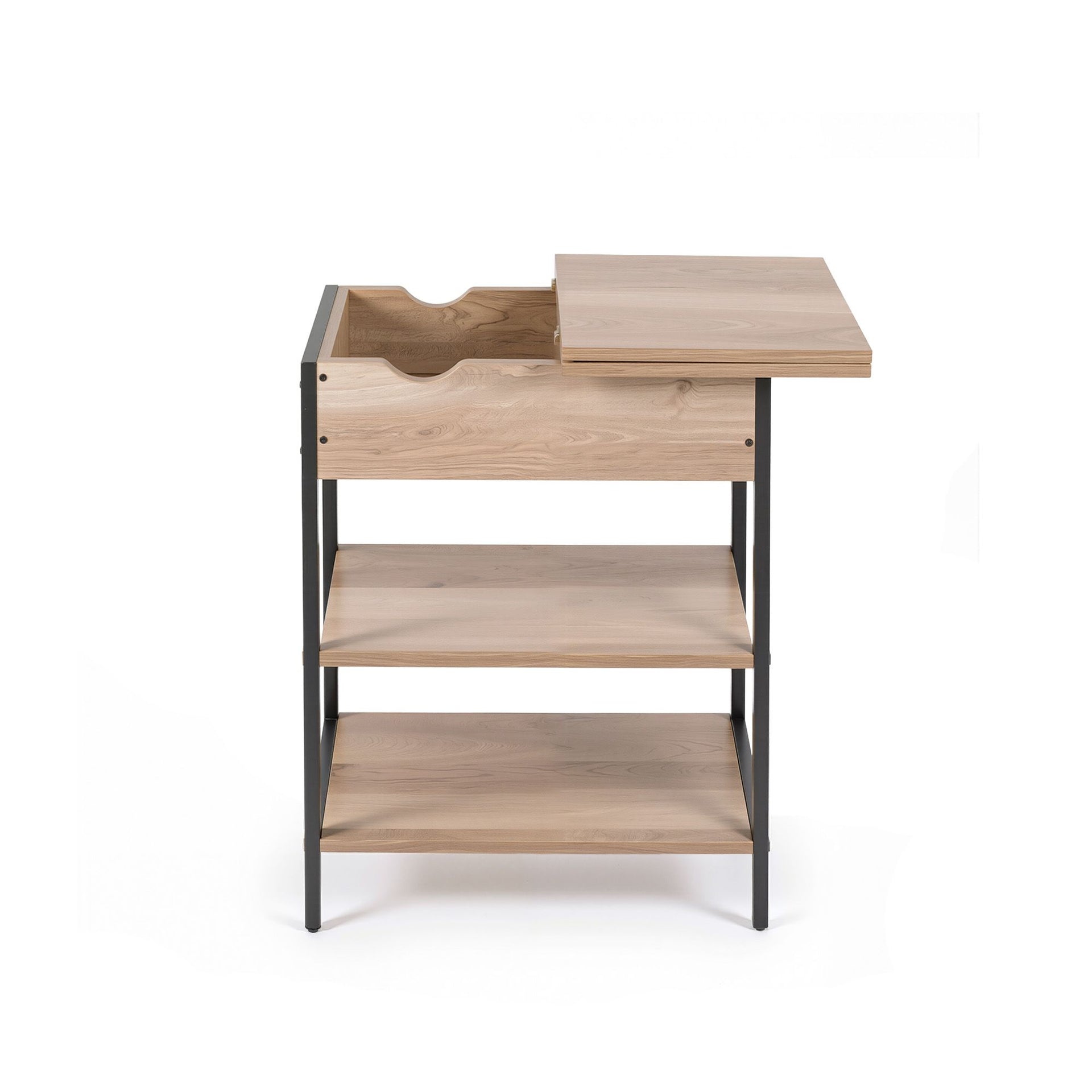 Artiss Coffee Table Side Bedside End Table Charging Station Flip-Top Storage 60cm Wood Artiss