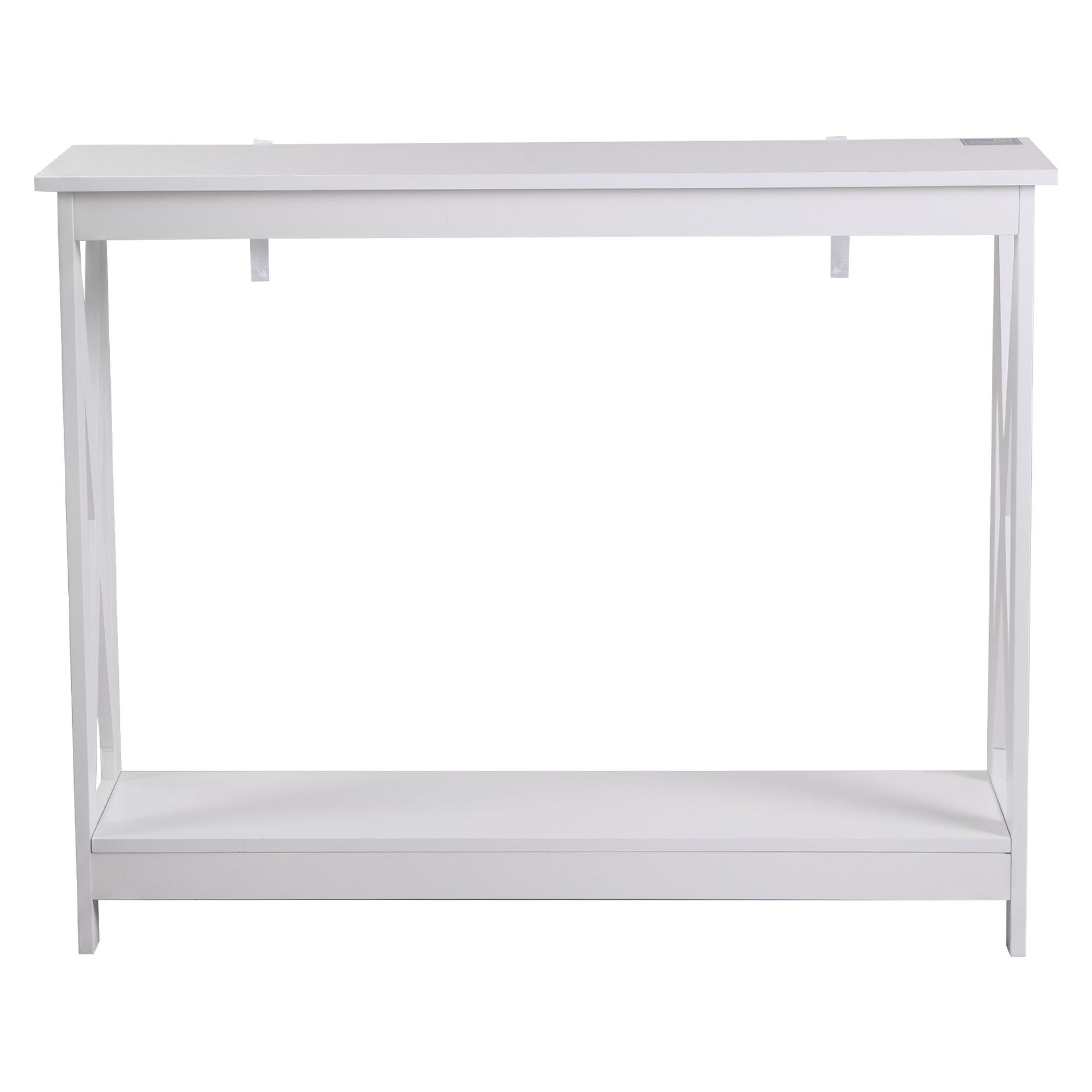 Artiss Console Table Entryway Hallway Display 2-Tier Narrow Sofa Table 100CM White Awezingly