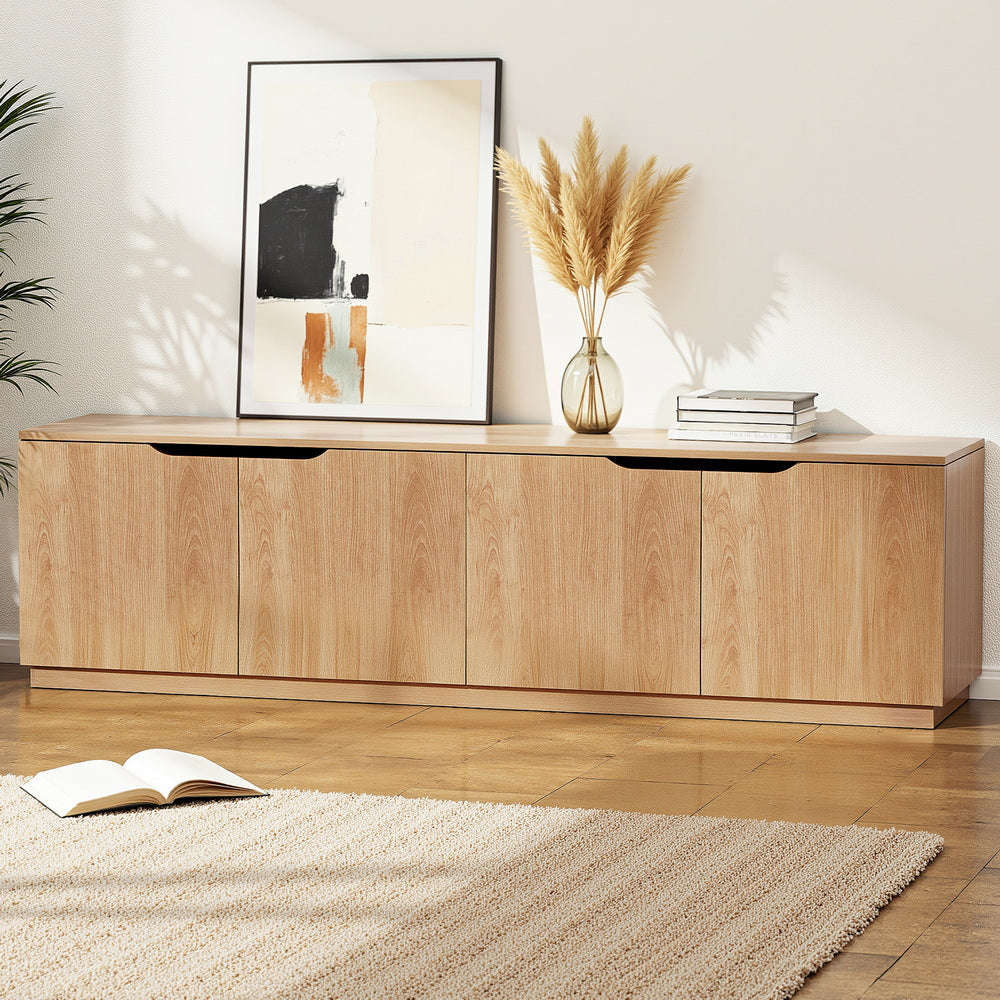 Artiss TV Unit Entertainment Unit Storage Cabinet 180cm Pine Awezingly