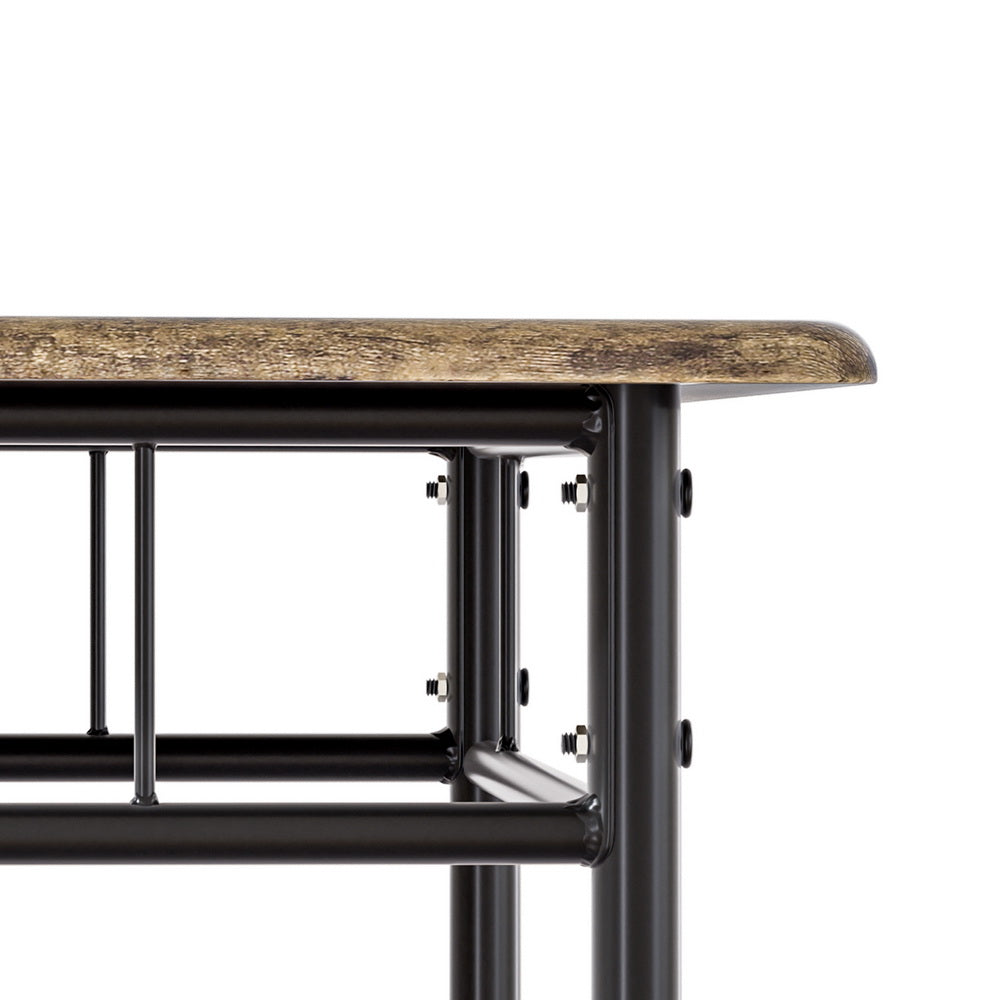 Artiss Dining Table and Chairs Set 5PCS Industrial Wooden Metal Desk Walnut Artiss