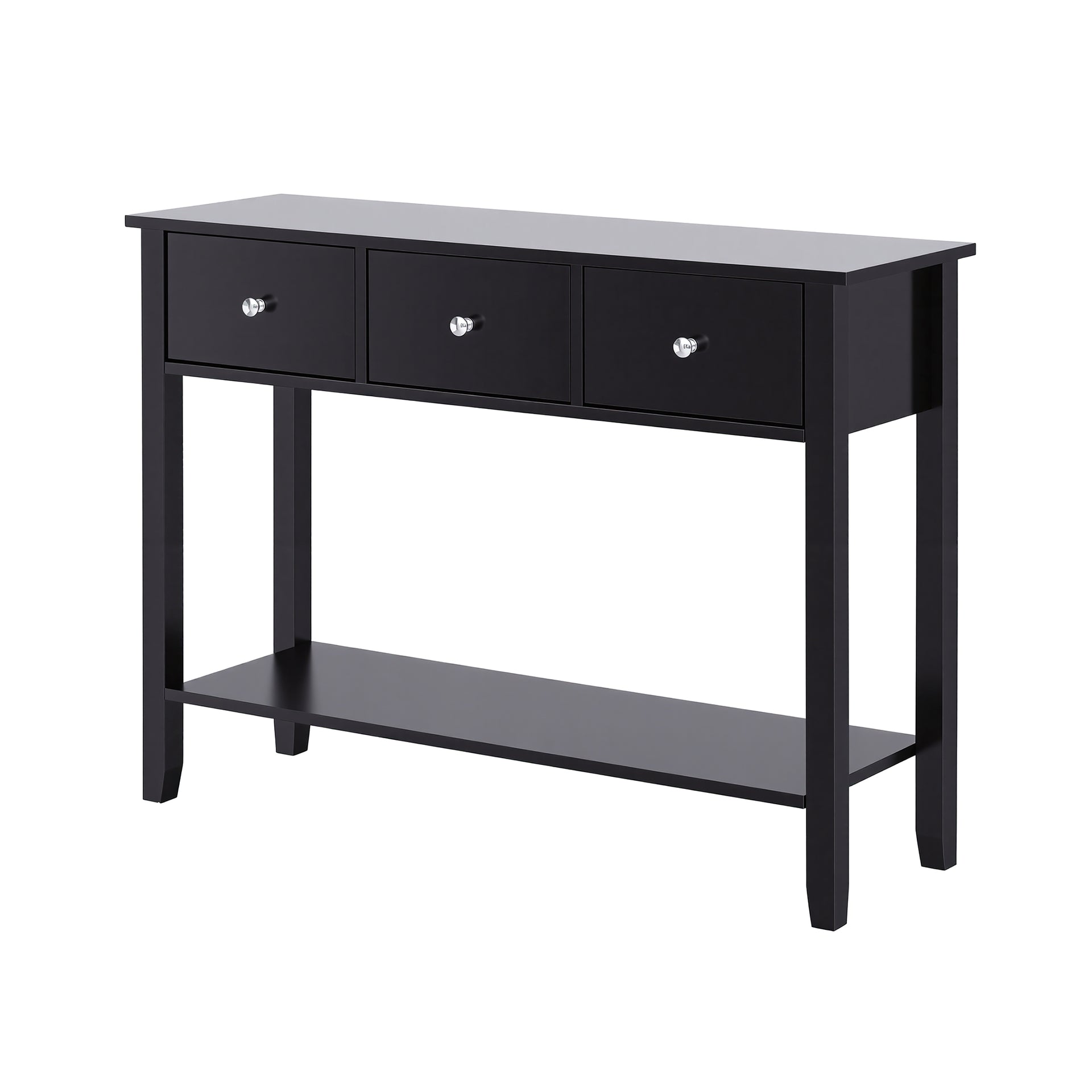 Artiss Console Table Hallway Sofa Entryway Entrance 3 Drawers 100CM Black Awezingly