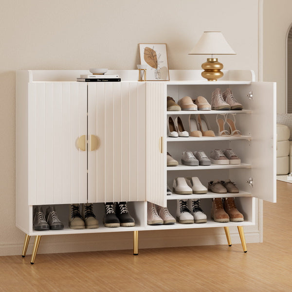Artiss Shoe Rack Cabinet 5 Tiers 30 Pairs White Artiss