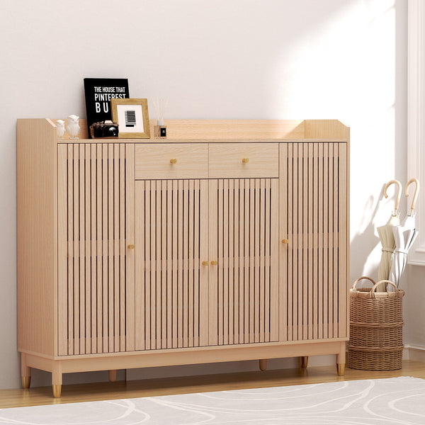 Artiss Shoe Rack Cabinet with Shelves 26 Pairs Pine Artiss