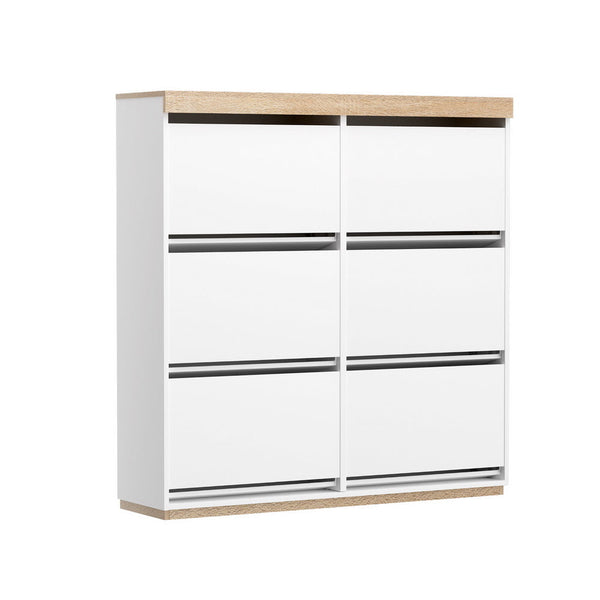 Artiss Shoe Rack Cabinet 3-Tier 45 Pairs White Artiss