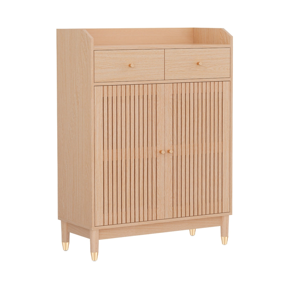 Artiss Shoe Rack Cabinet 4-Tier 16 Pairs Pine Artiss