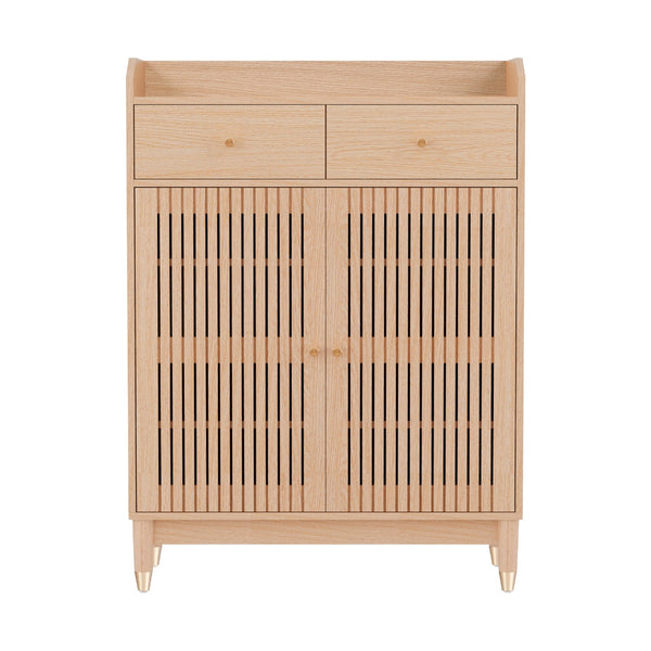 Artiss Shoe Rack Cabinet 4-Tier 16 Pairs Pine Artiss