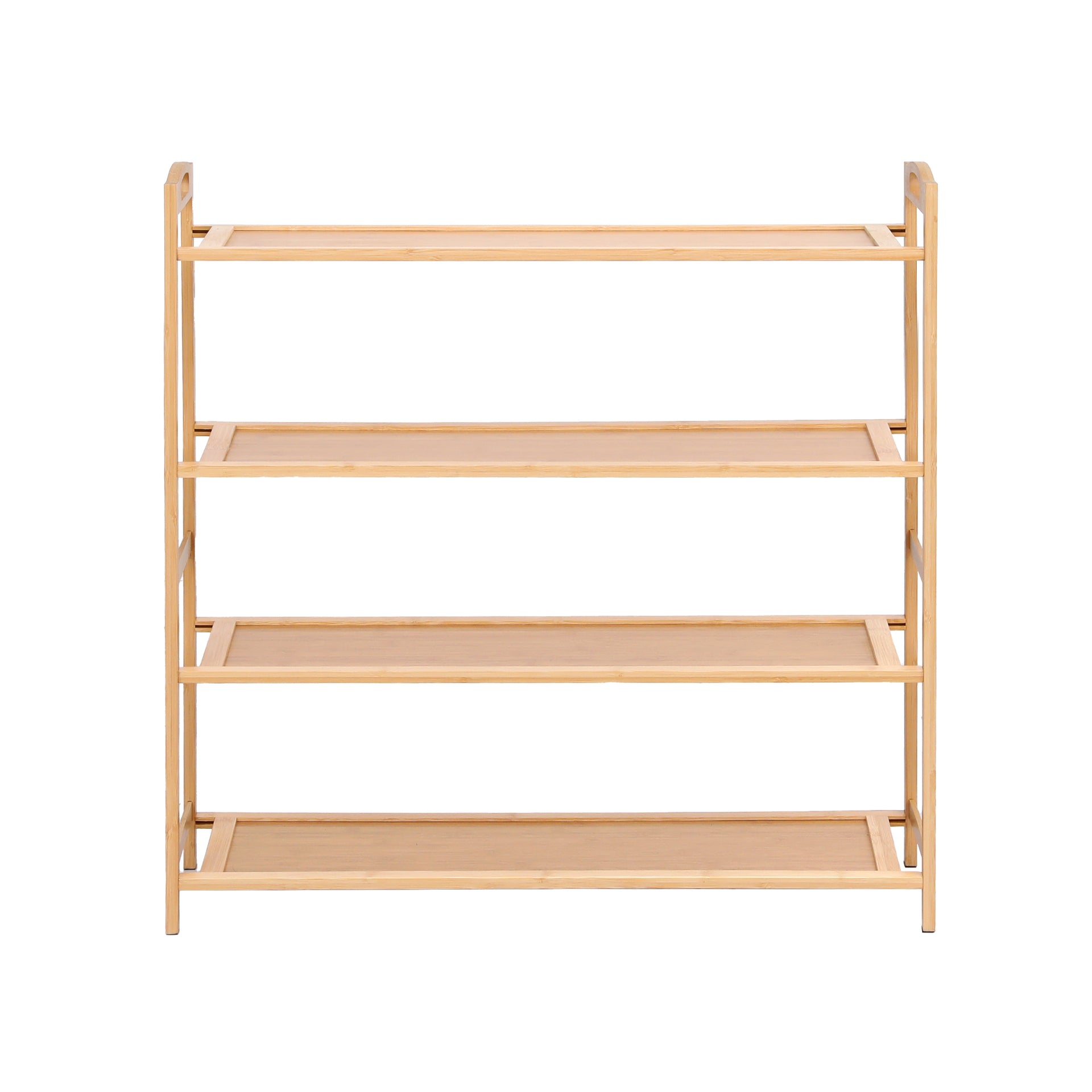 Artiss 4 Tier Shoe Rack Bamboo Storage Organiser Pine Awezingly