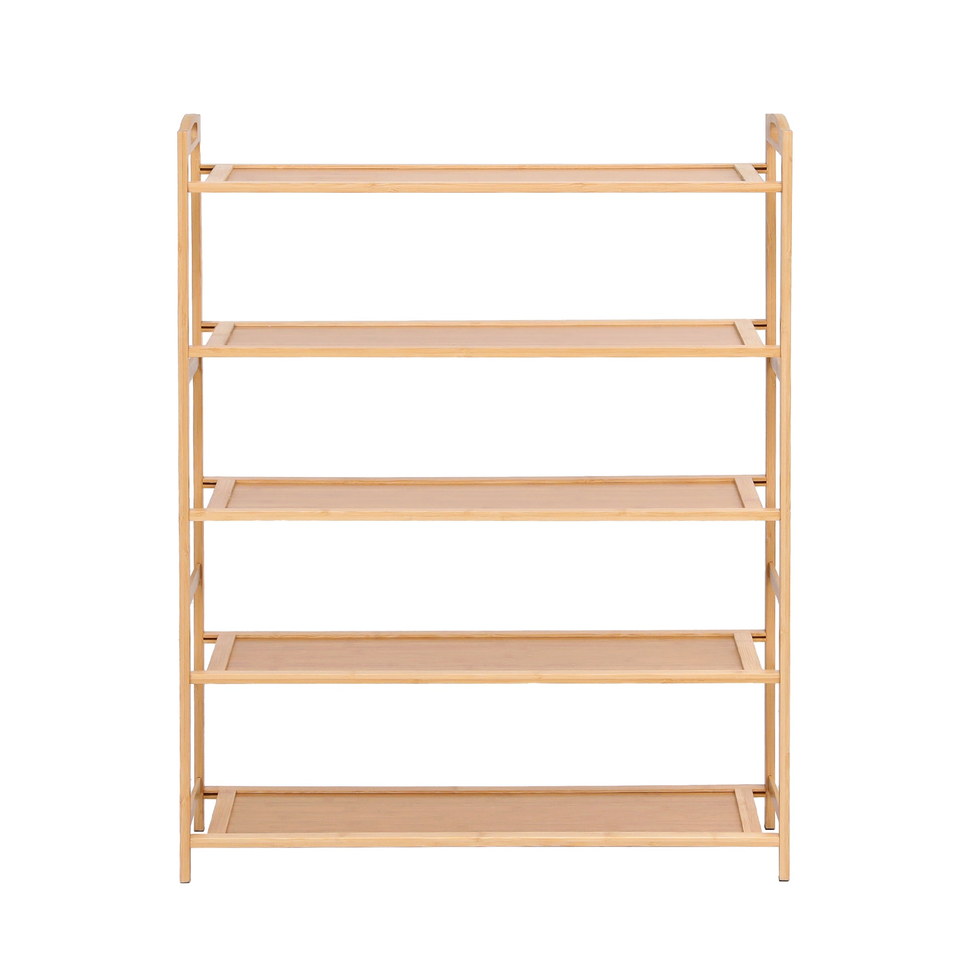 Artiss 5 Tier Shoe Rack Bamboo Storage Organiser Pine Awezingly