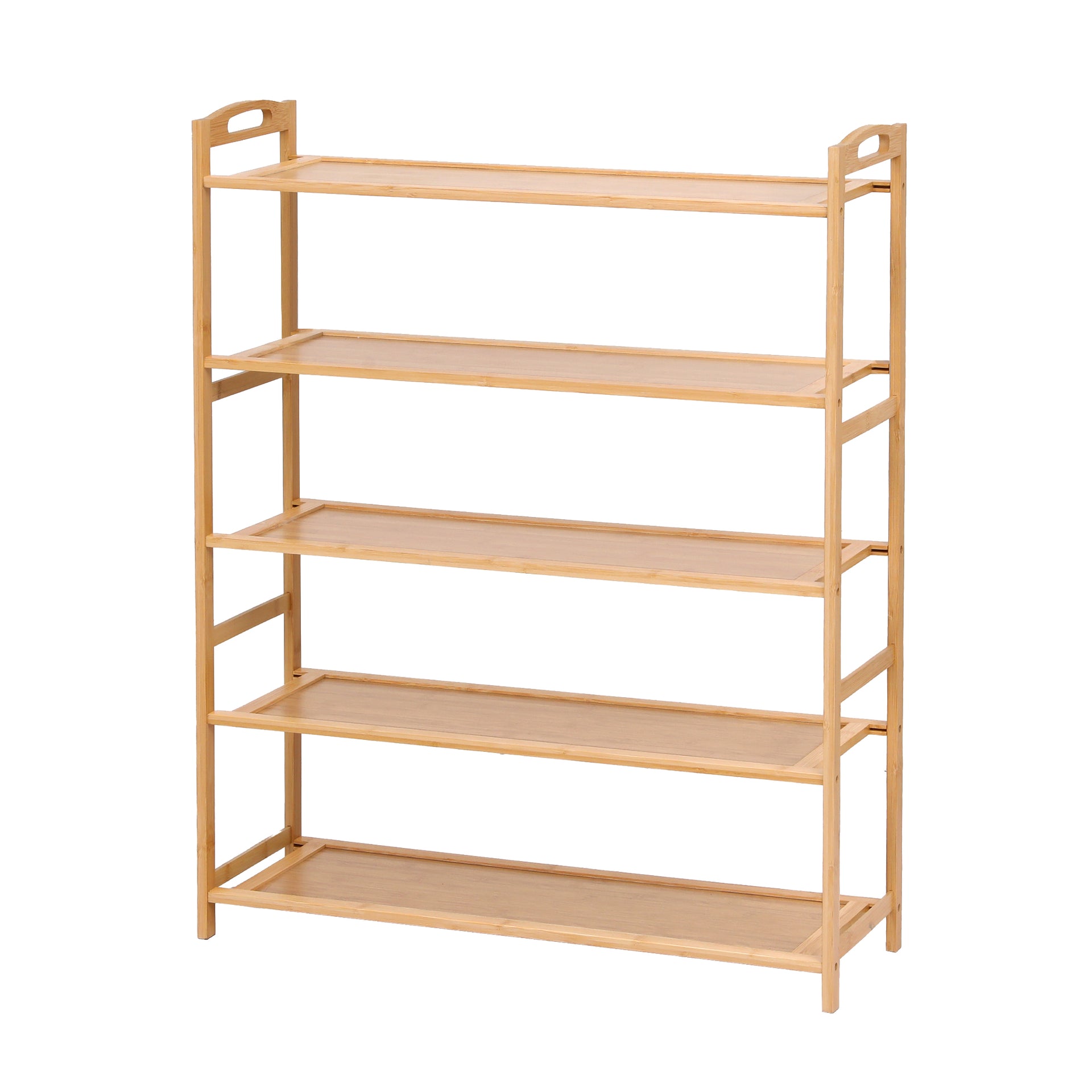 Artiss 5 Tier Shoe Rack Bamboo Storage Organiser Pine Awezingly