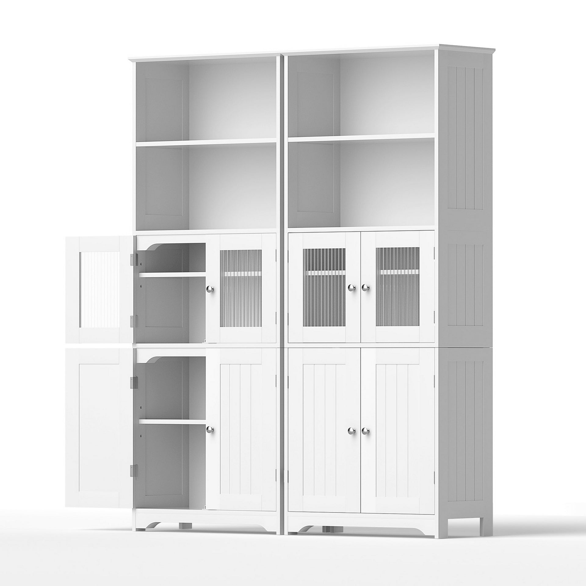 Artiss 2x Buffet Sideboard Cabinet Pantry Kitchen Bathroom Storage Cupboard Awezingly