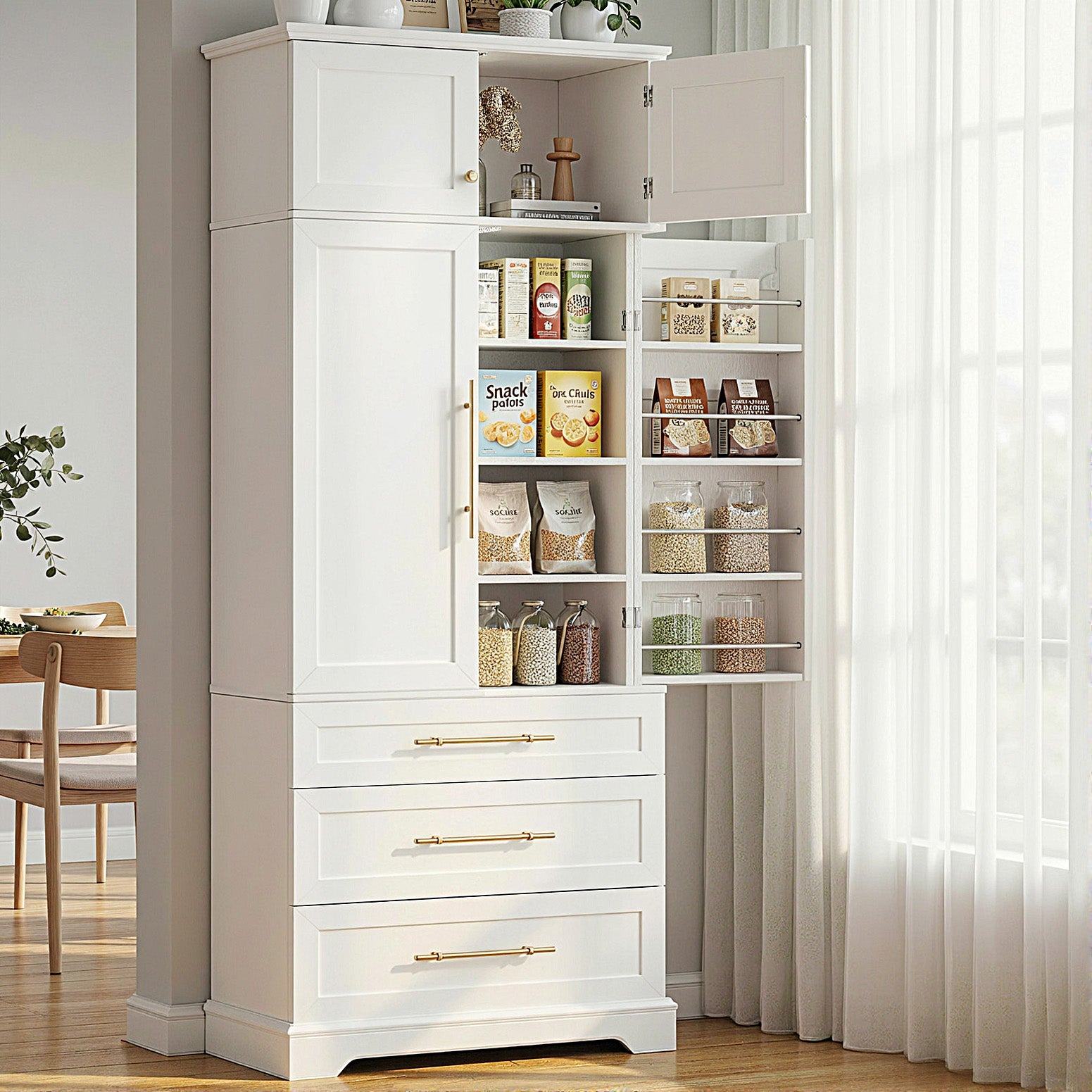 Artiss Buffet Sideboard Cabinet Pantry Kitchen Storage Cupboard Drawers Doors Awezingly