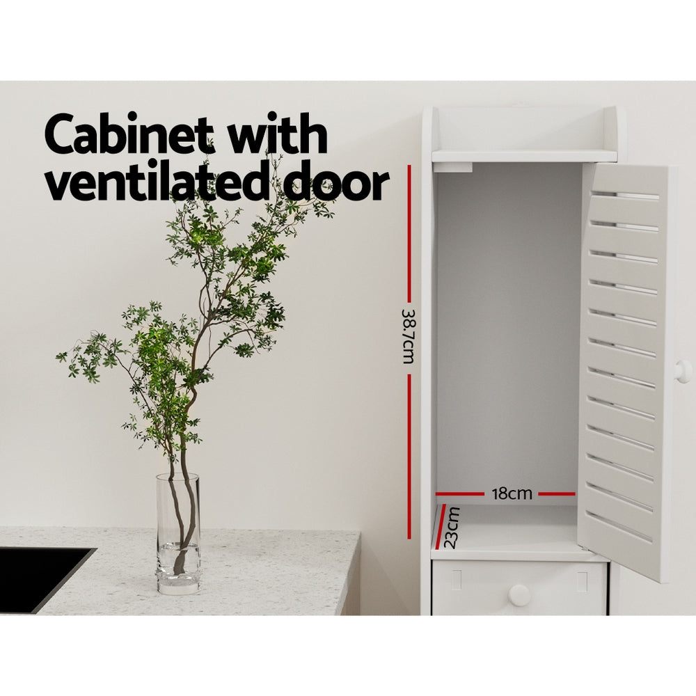 Artiss Bathroom Toilet Storage Cabinet Laundry Tallboy Cupboard Slim Corner Artiss