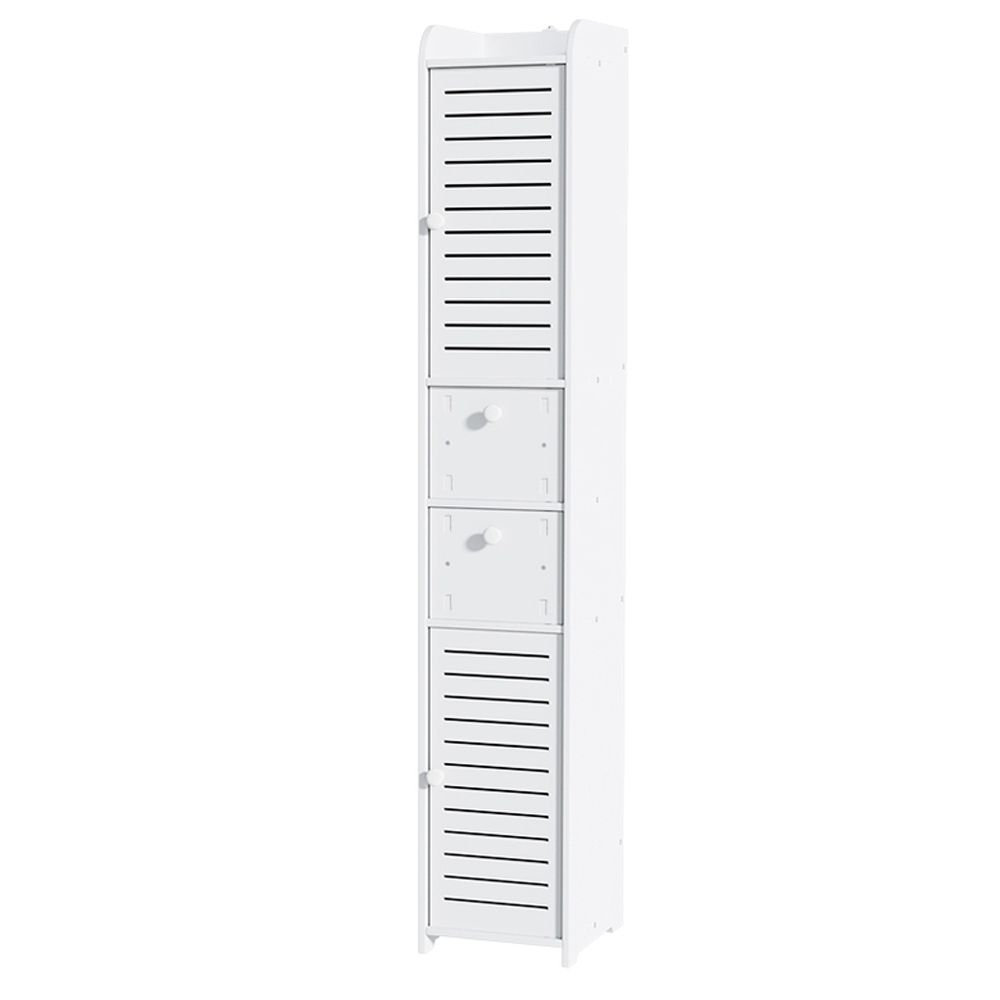 Artiss 2X Bathroom Toilet Storage Cabinet Laundry Tallboy Cupboard Awezingly