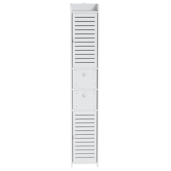 Artiss 2X Bathroom Toilet Storage Cabinet Laundry Tallboy Cupboard Awezingly