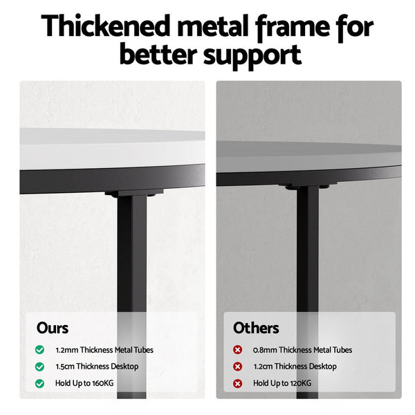 Artiss Nesting Coffee Table Set of 2 Marble Effect Awezingly