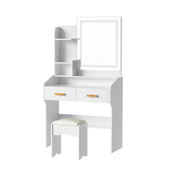 Artiss Dressing Table LED Makeup Mirror Stool Set Vanity Desk White Artiss