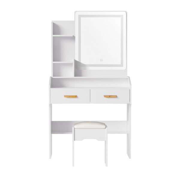 Artiss Dressing Table LED Makeup Mirror Stool Set Vanity Desk White Artiss