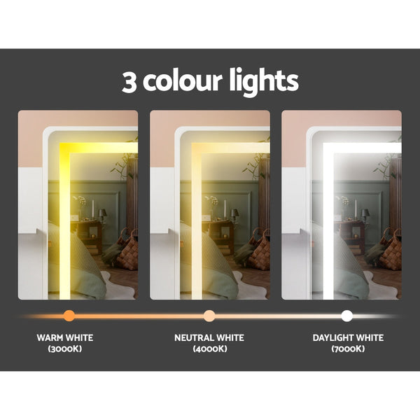 Artiss Dressing Table LED Makeup Mirror Stool Set Vanity Desk White Artiss