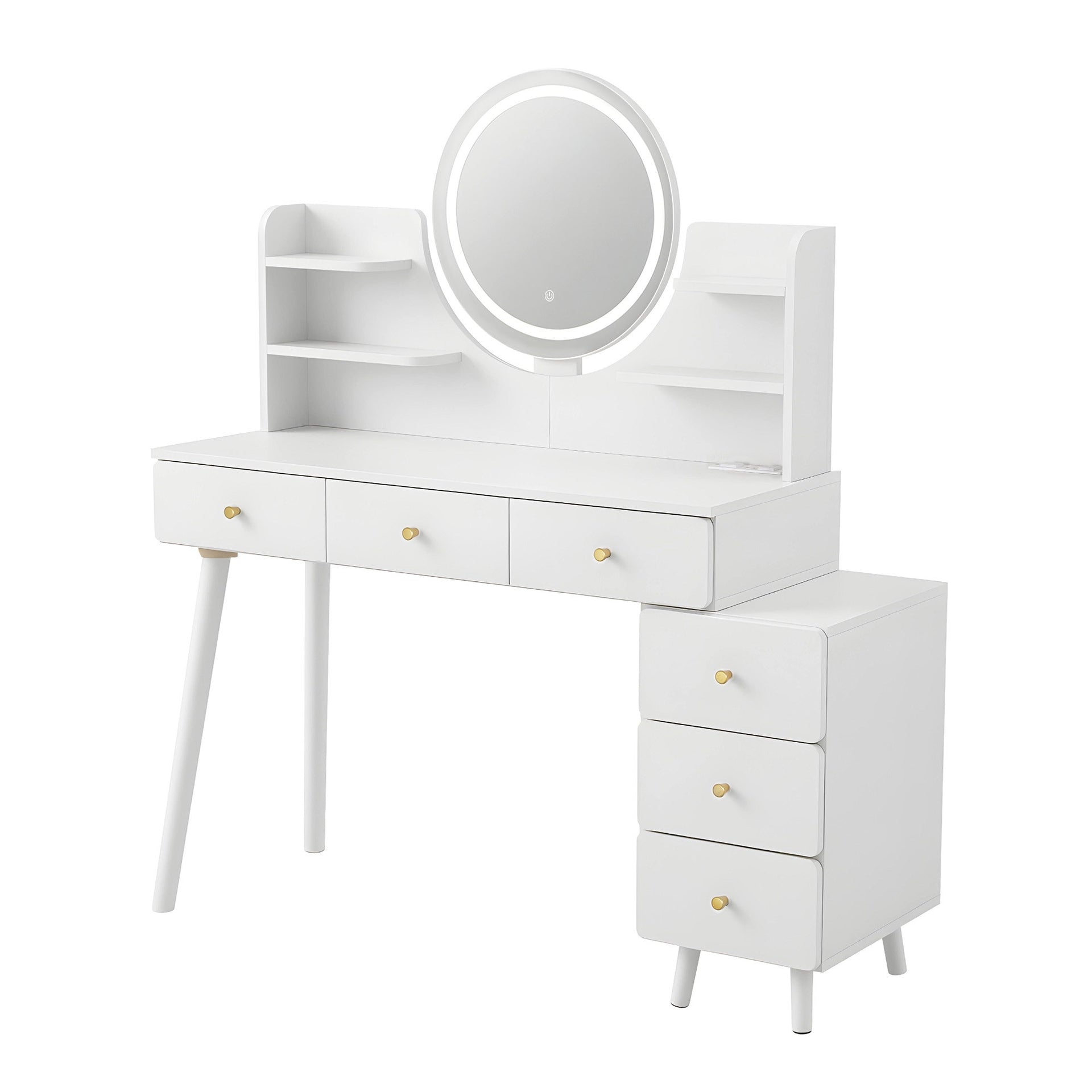 Artiss Dressing Table Vanity Desk LED Charging Station White Awezingly