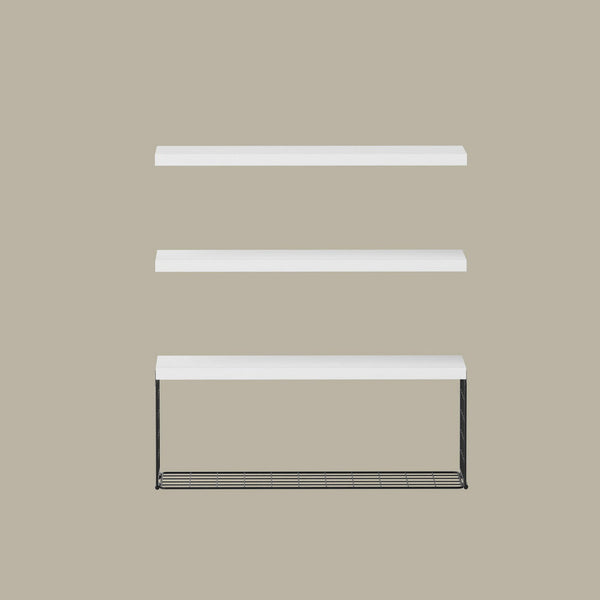 Artiss Floating Wall Shelf Set of 3 White Awezingly
