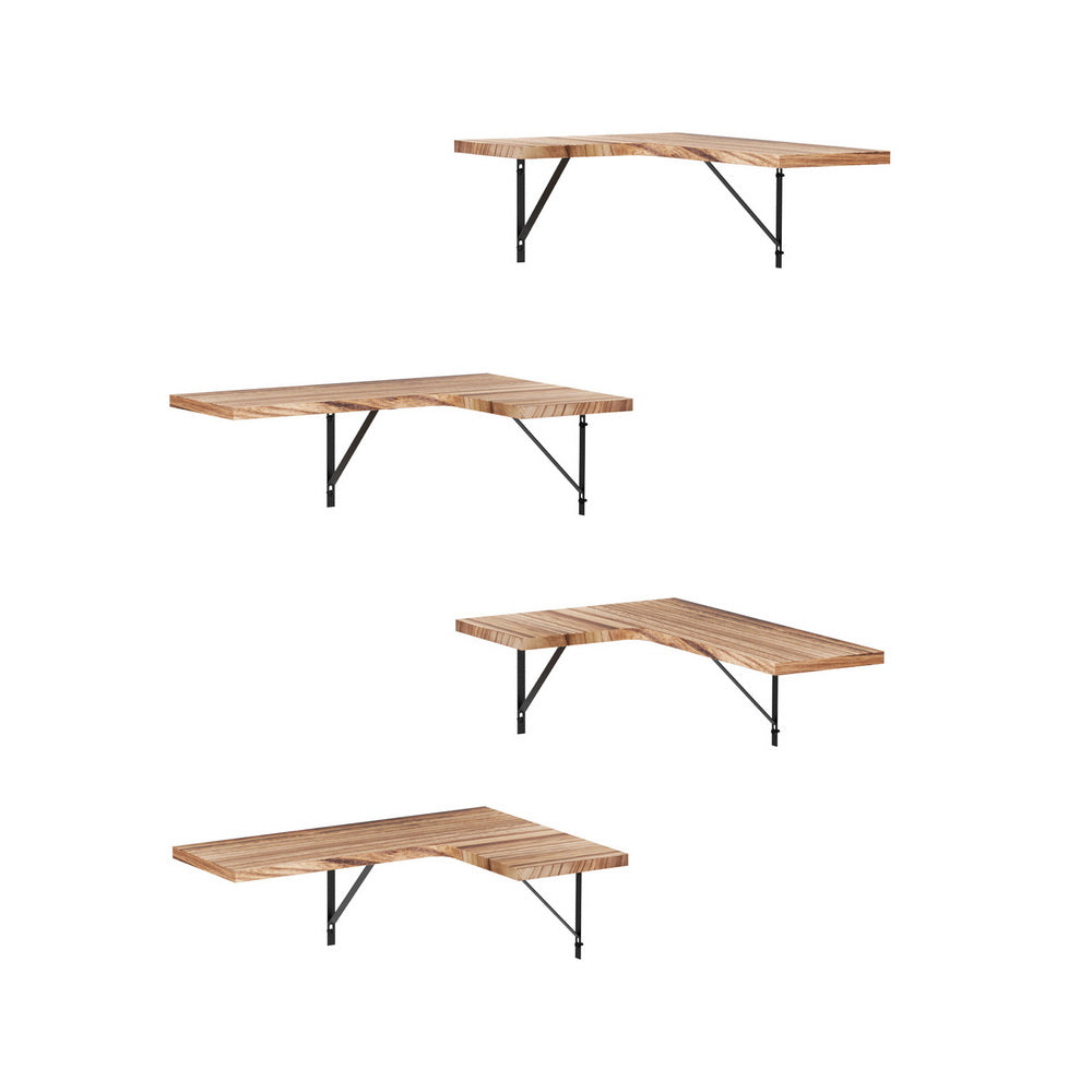 Artiss Floating Wall Shelf Corner Shelves Set of 4 Wood Awezingly