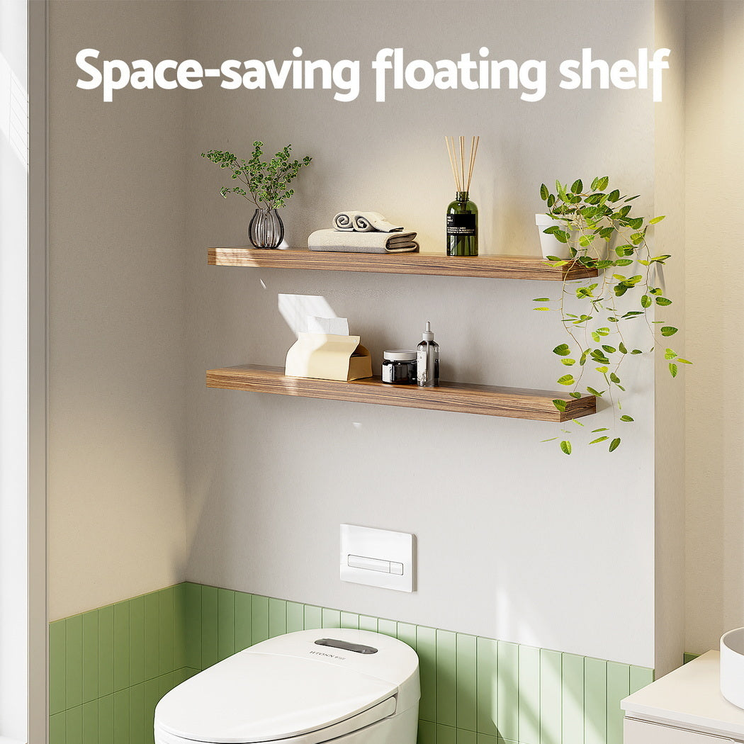Artiss Floating Wall Shelf Set of 2 Wood 90CM Awezingly