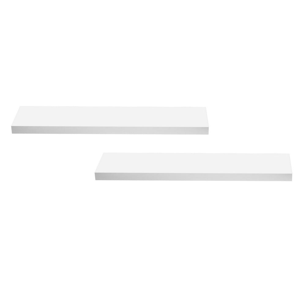 Artiss Floating Wall Shelf Set of 2 White 90CM Awezingly