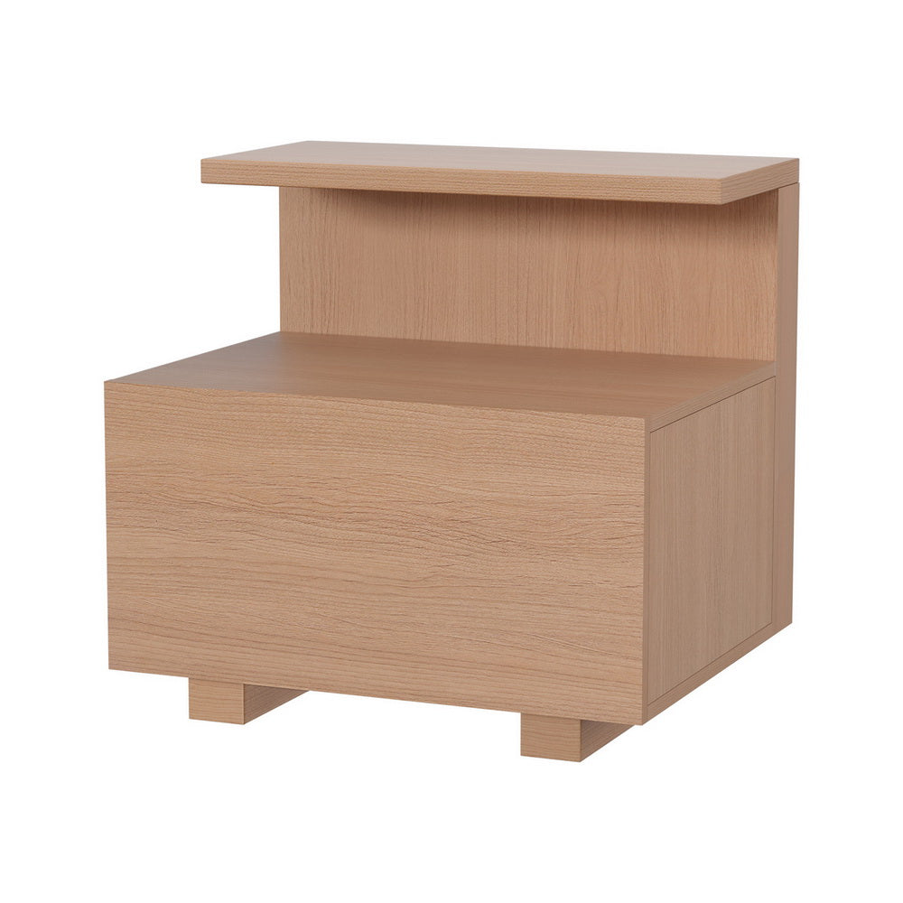 Artiss Bedside Table 1 Drawer - Pine Artiss