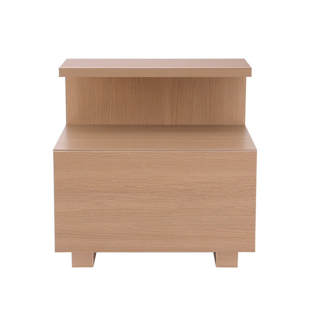 Artiss Bedside Table 1 Drawer - Pine Artiss