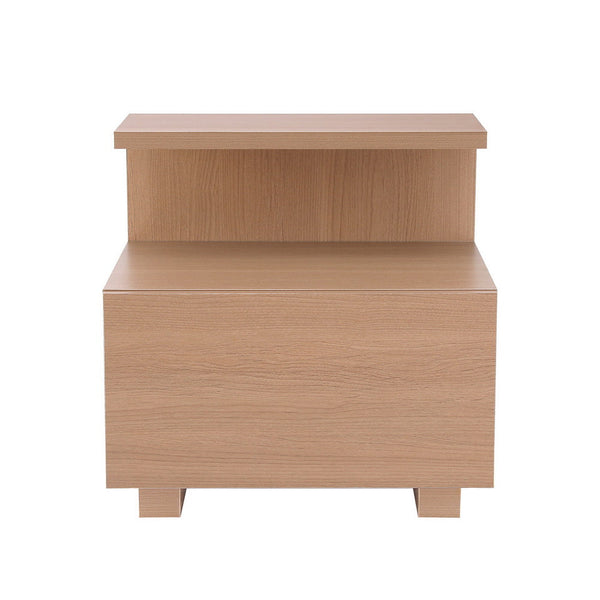 Artiss Bedside Table 1 Drawer - Pine Artiss
