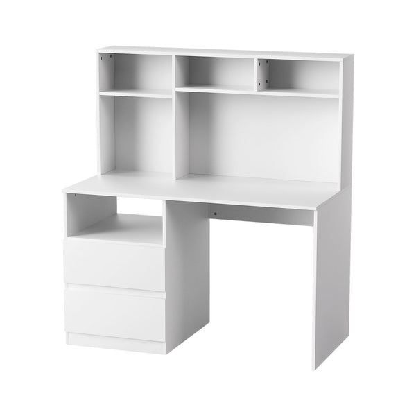 Artiss Computer Desk Office Study Desks Table Bookshelf Drawer White 120cm Awezingly