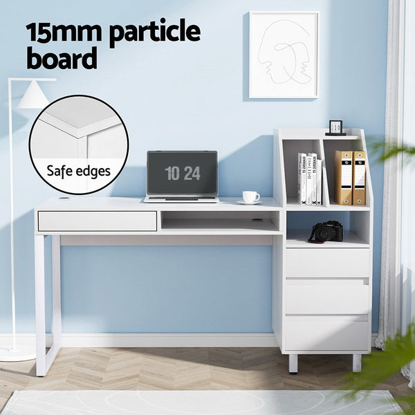 Artiss Computer Desk Office Study Desks Table Drawer Bookshelf Artiss