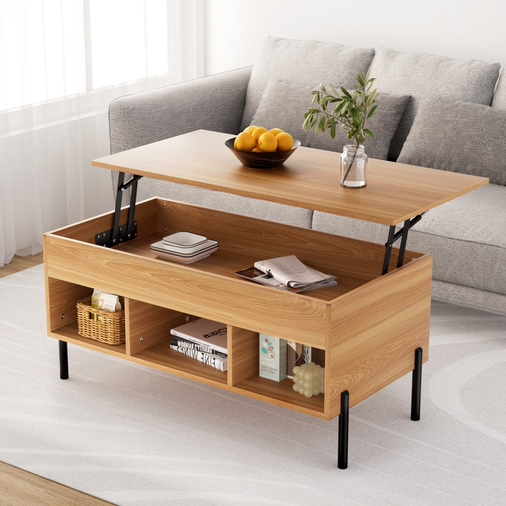 Artiss Coffee Table Lift-top Oak Artiss