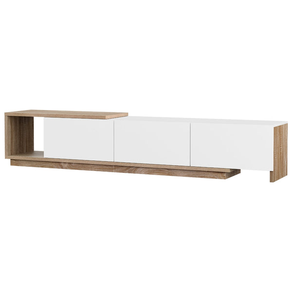 Artiss TV Cabinet Entertainment Unit Stand Extendable White Oak Artiss