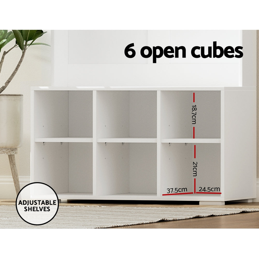Artiss Shoe Cabinet Storage Rack Shoe Bench Hall Tree Coat Rack White 180CM Artiss