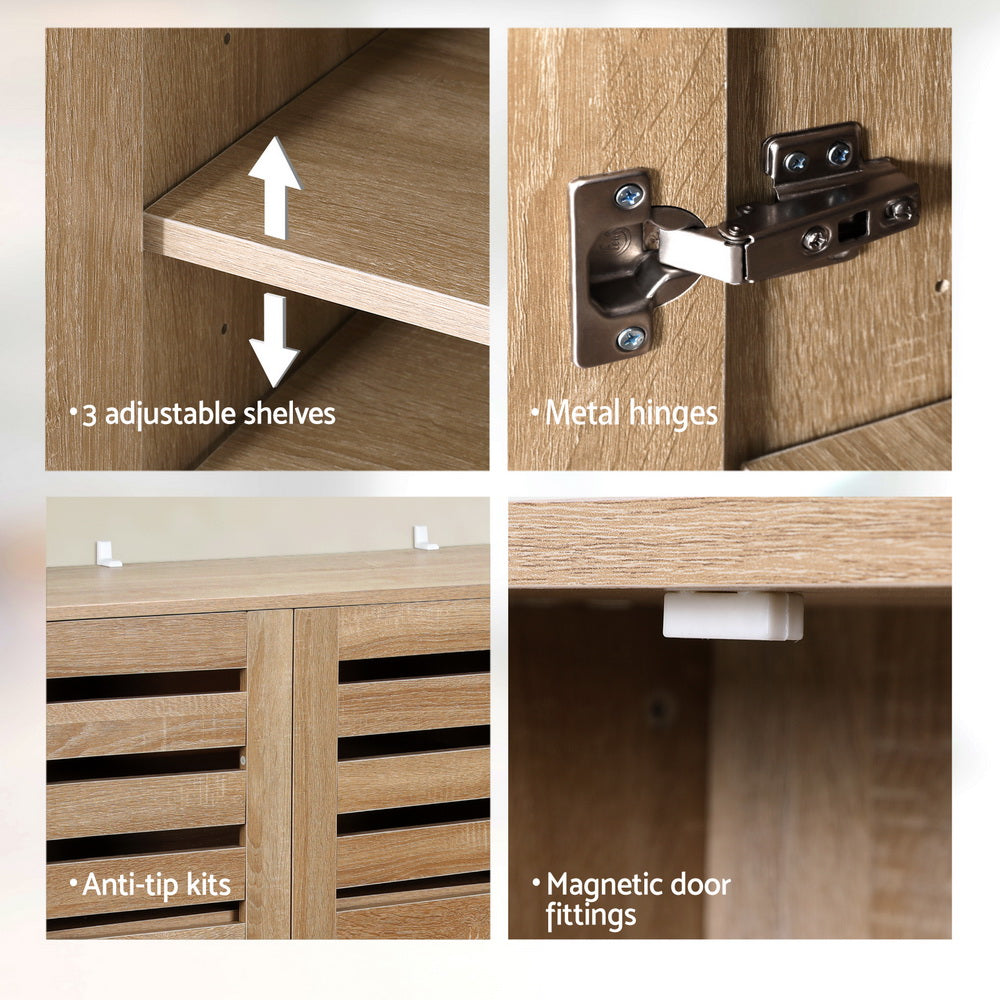 Artiss Shoe Cabinet 30 Pairs Adjustable Shelf Artiss