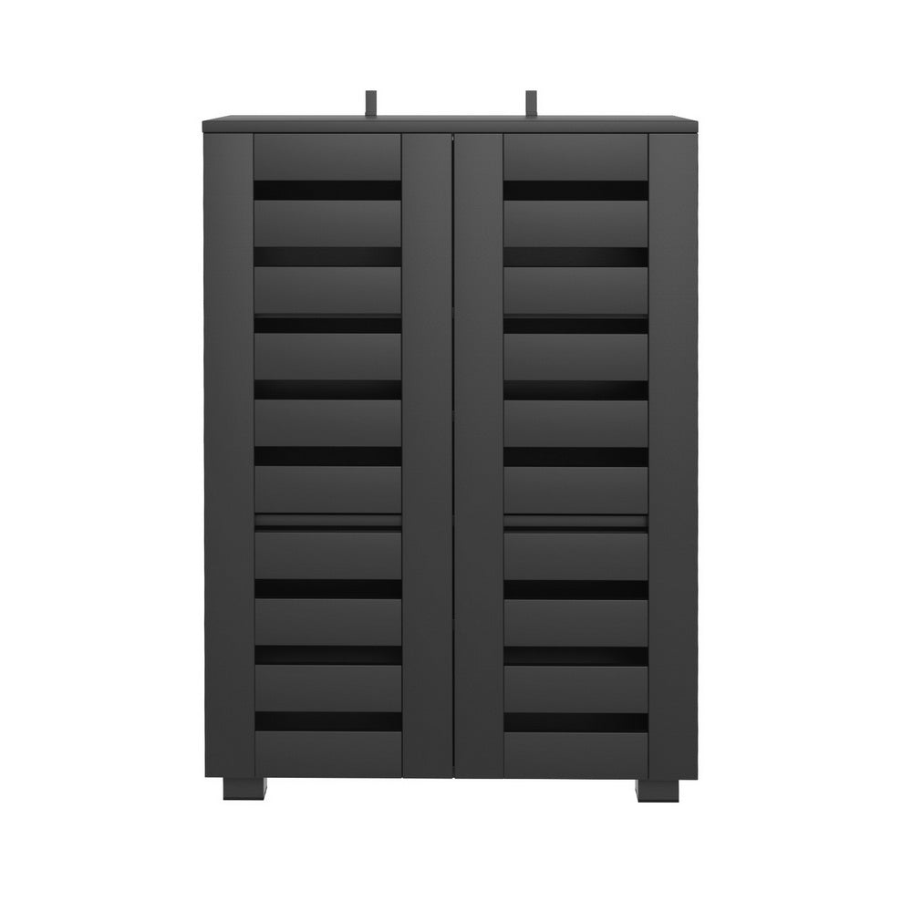 Artiss Shoe Rack Storage Cabinet 20 Pairs 5-tier Black Alster Artiss